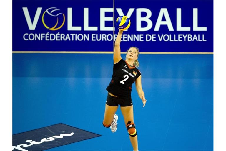 Volleyball Nationalspielerin Kathleen Weiß. Foto: Soeren Stache/Archivbild