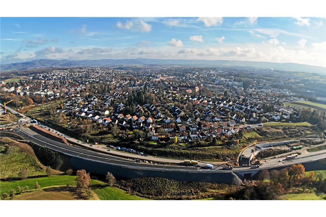 Vom Knoten Backnang-West bis zur Schöntaler Straße.