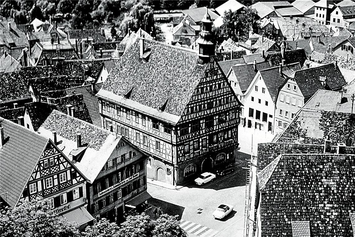 Vom Stadtturm aus ist das Foto in den 1960er-Jahren entstanden.
