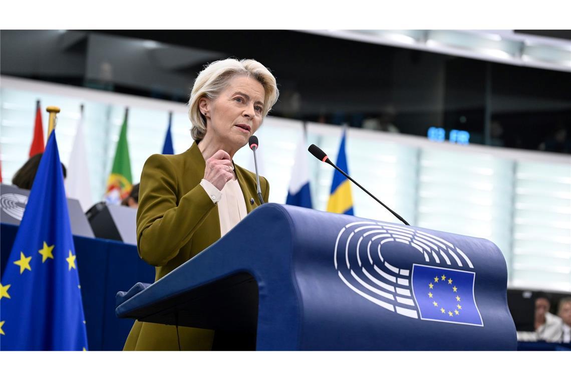 Von der Leyens Pläne: "Europa muss kämpfen" Von der Leyen kündigte unter anderem an, dass die EU-Kommission wegen Israels Vorgehen im Gazastreifen ihre Unterstützung für das Land aussetze.