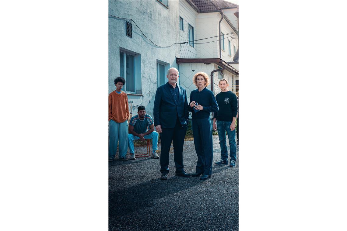 Von links: Yacouba Diabate (Rolle: Oki Okotho Sialo), Emre Cakir (Rolle: Araz Barzani), Harald Krassnitzer (Rolle: Moritz Eisner), Adele Neuhauser (Rolle: Bibi Fellner), Augustin Groz (Rolle: Simon Rechnik).