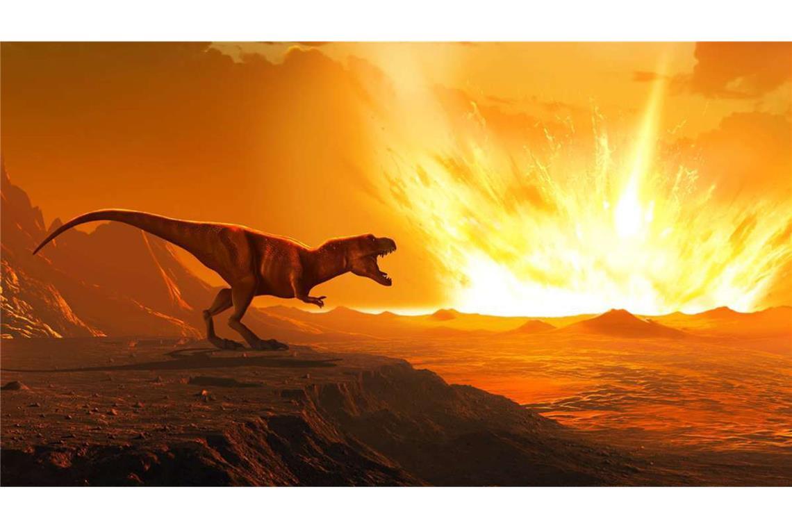 Vor 66 Millionen Jahren schlug  ein Asteroid auf der Halbinsel Yucatán im heutigen Mexiko ein. Das Inferno und der anschließende globale Winter führen zu einem Massensterben.