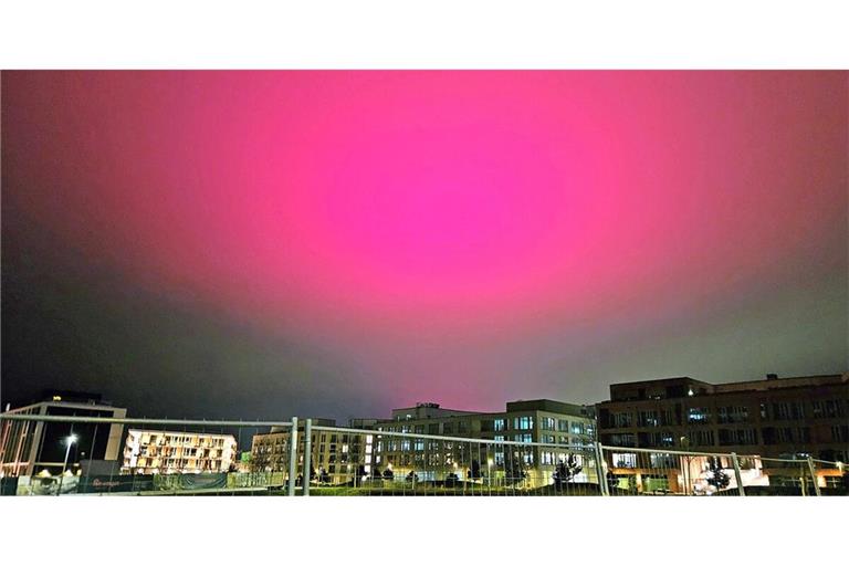 Vor allem in Bad Cannstatt war das Lichtphänomen gut zu sehen.