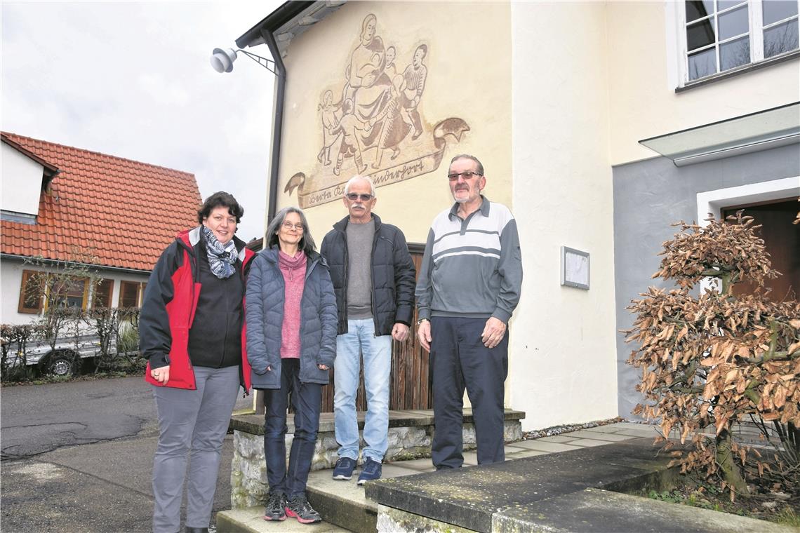 Kleines Dorf am Rand der Stadt