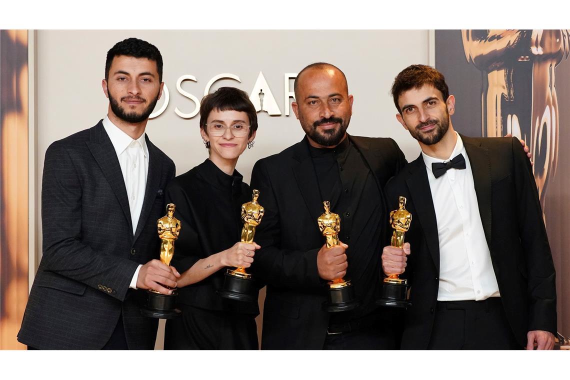 Filmkollege: Oscar-prämierter Regisseur Ballal wieder frei Vor rund drei Wochen feierte Ballal mit seinen Kollegen den Gewinn eines Oscars für den besten Dokumentarfilm in Los Angeles. (Archivbild)
