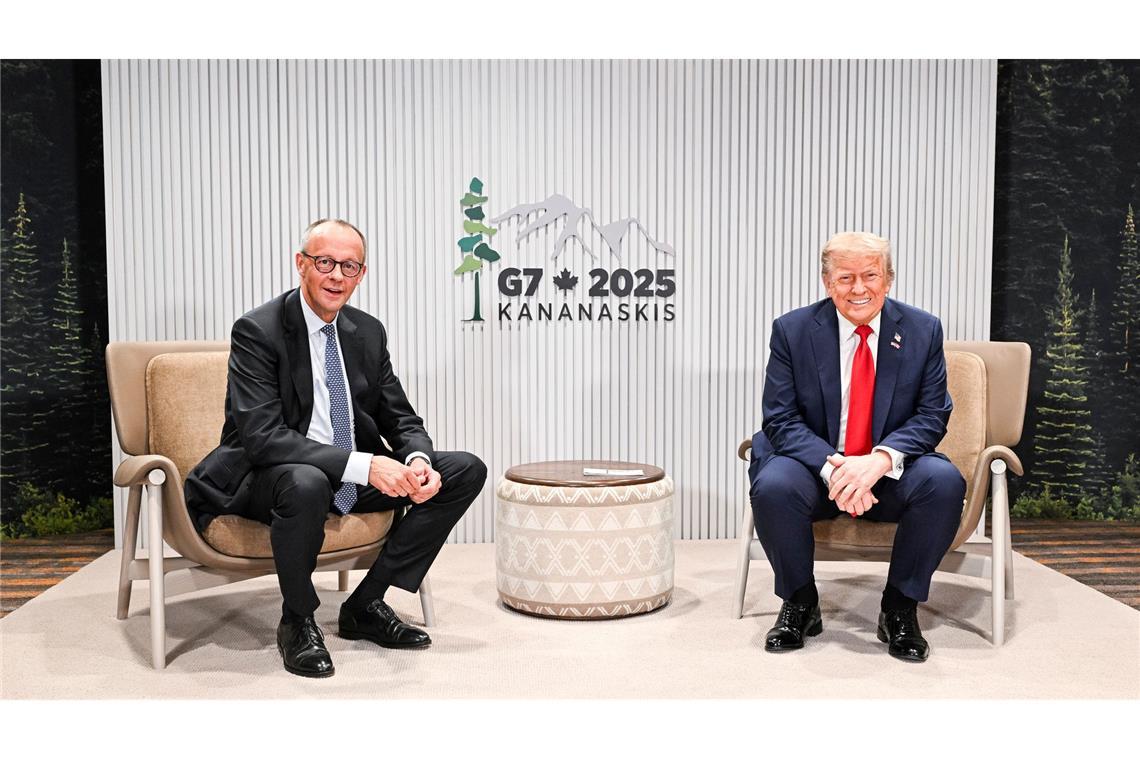 G7 präsentiert sich gespalten gegenüber Russland Vorletzte Woche trafen sich die beiden im Oval Office, jetzt sehen sie sich in den Rocky Mountains wieder.