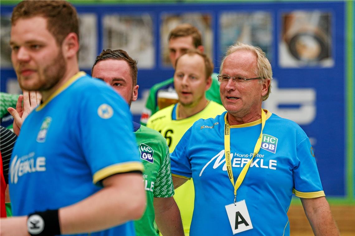 Vorsitzender Gerald Hug (rechts) hatte sich mit dem HCOB schon auf alle möglichen Eventualitäten vorbereitet. Foto: A. Becher