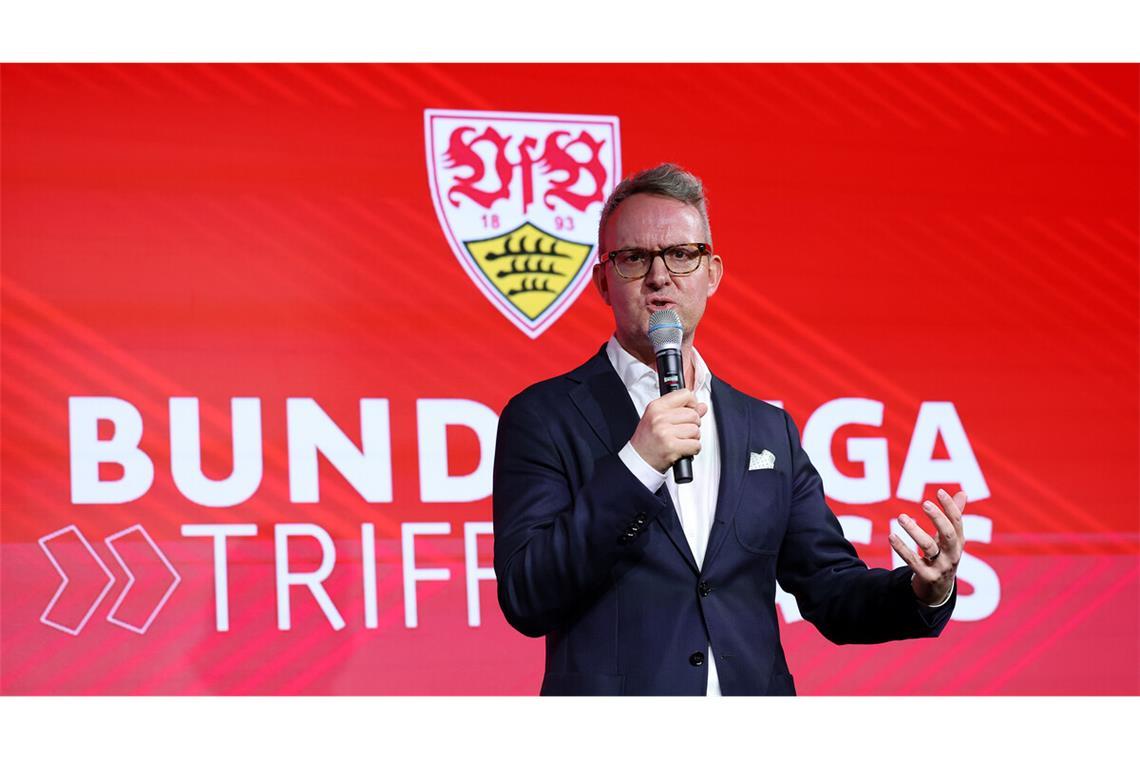 Vorstandschef Alexander Wehrle sieht den VfB Stuttgart gut gerüstet für die anstehenden Aufgaben.
         
         Foto: Baumann