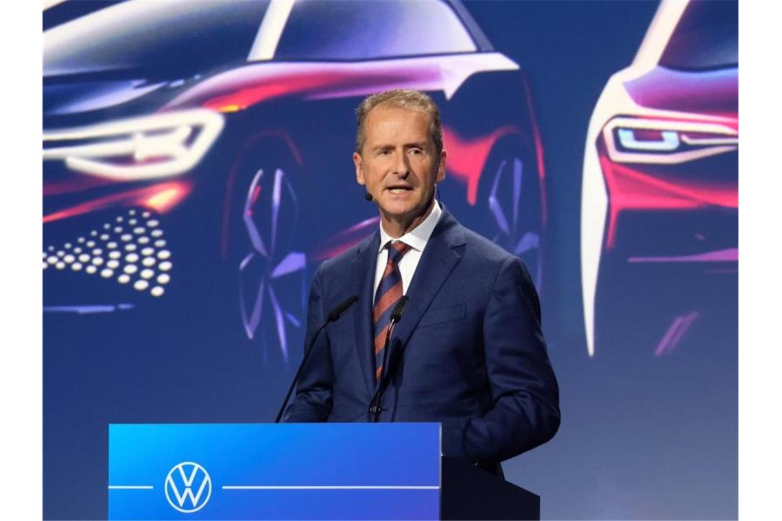 VW-Vorstandschef Herbert Diess soll auf eine frühzeitige Verlängerung seines Vertrags gedrungen haben. Foto: Sebastian Willnow/dpa-Zentralbild/dpa
