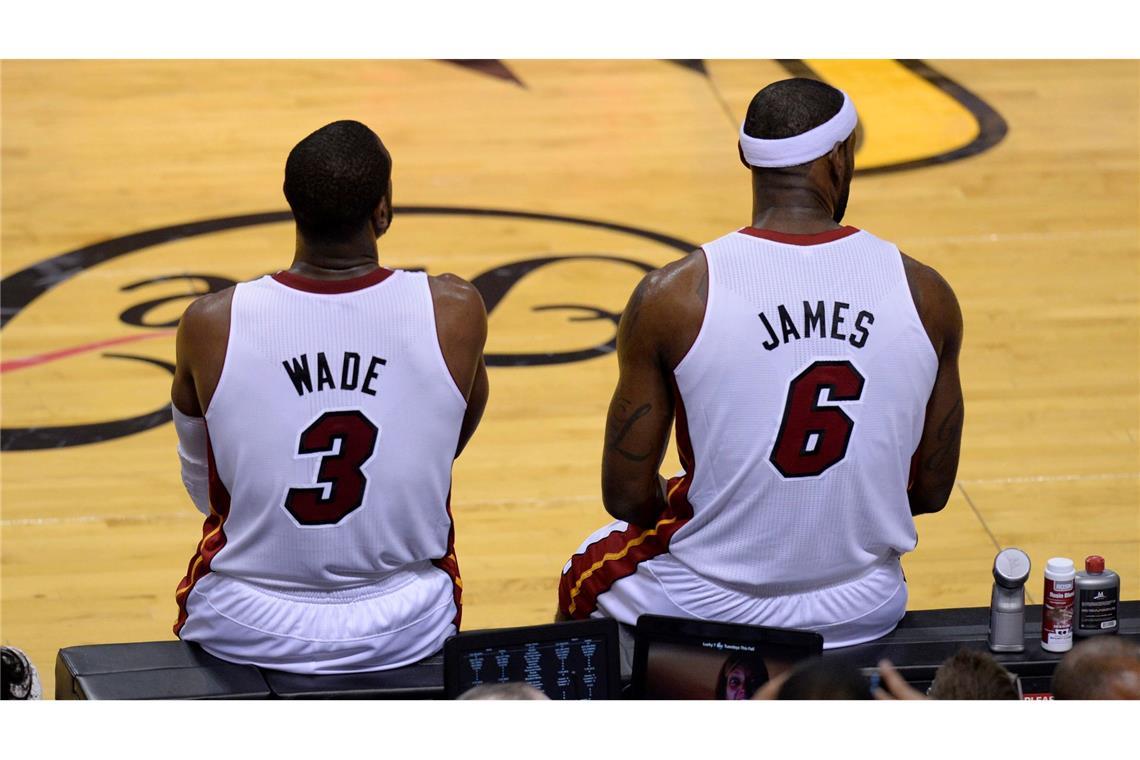 Wade und James gewannen mit Miami gemeinsam zwei Titel.
