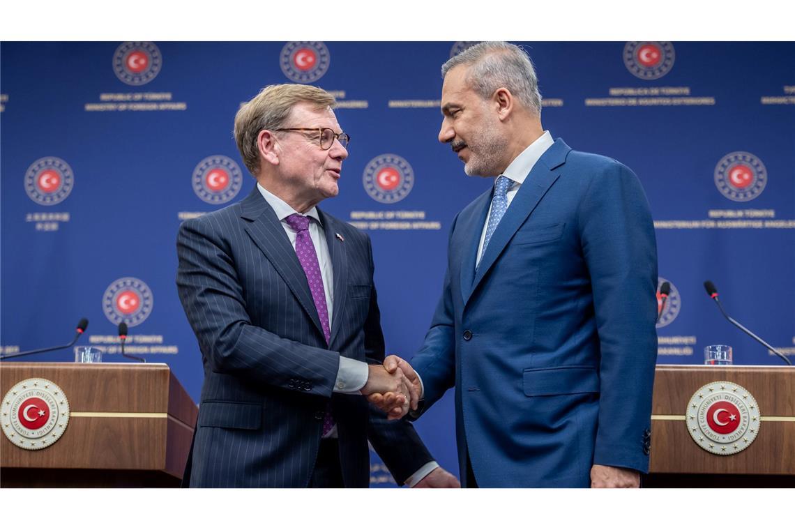 Wadephul sagte, er stelle immer wieder fest, dass es sehr viel übereinstimmende Interessen mit der Türkei gebe.