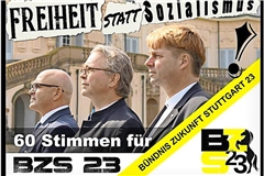 Wahlkampf 2019: Bernd Klingler, Heinrich Fiechtner und Ulrich Marx (von rechts) führten die Liste von BZS23 an.