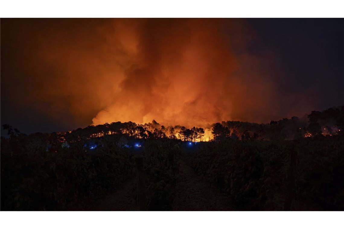Waldbrand in der Nähe von Saint-Laurent-de-la-Cabrerisse in Südfrankreich.