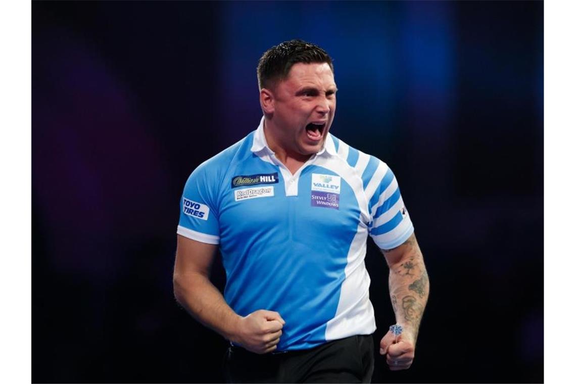 Price, Cross und Co.: Viele Herausforderer für van Gerwen Walisischer Muskelprotz: Gerwyn Price. Foto: John Walton/PA Wire/dpa
