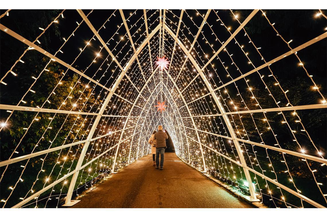 Wandeln im Lichttunnel