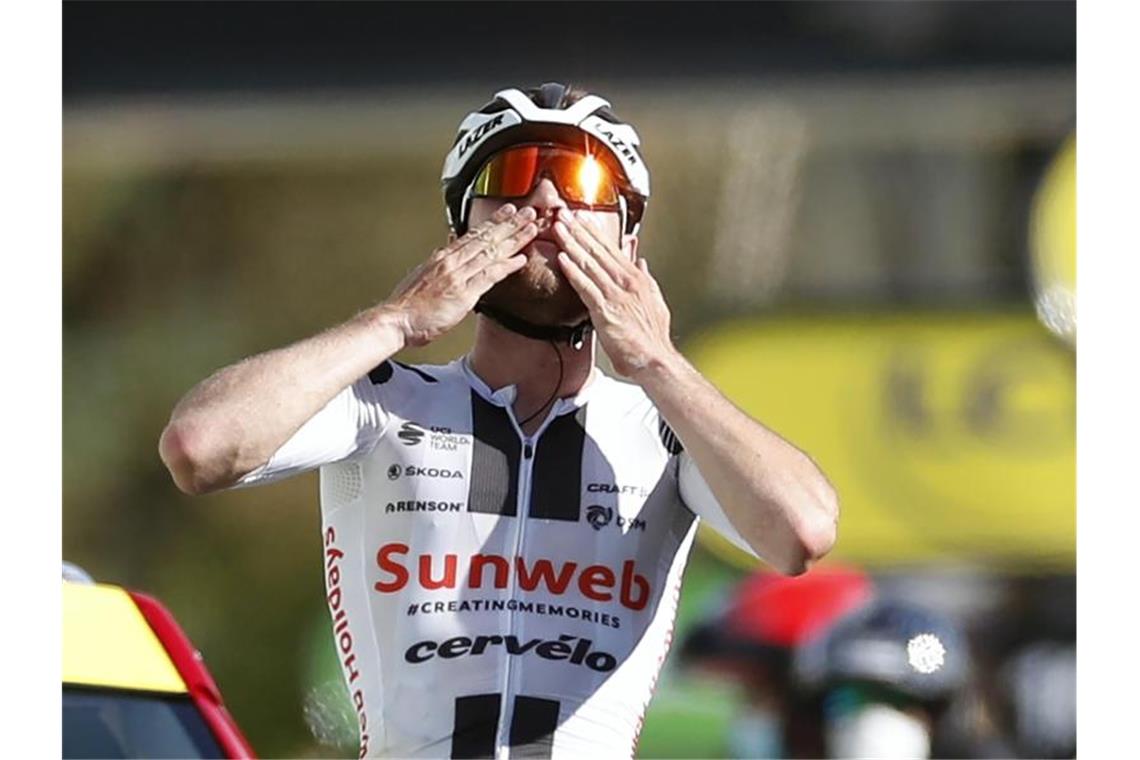 Schweizer Radprofi Hirschi gewinnt 84. Flèche Wallonne War an der Mauer von Huy nicht zu schlagen: Marc Hischi. Foto: Sebastien Nogier/EPA/AP/dpa