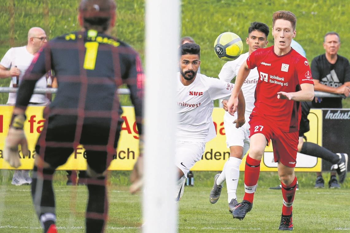 Kantersieg im Rems-Murr-Duell War von Fellbach kaum zu stoppen: Backnangs Doppeltorschütze Loris Maier. Foto: A. Becher