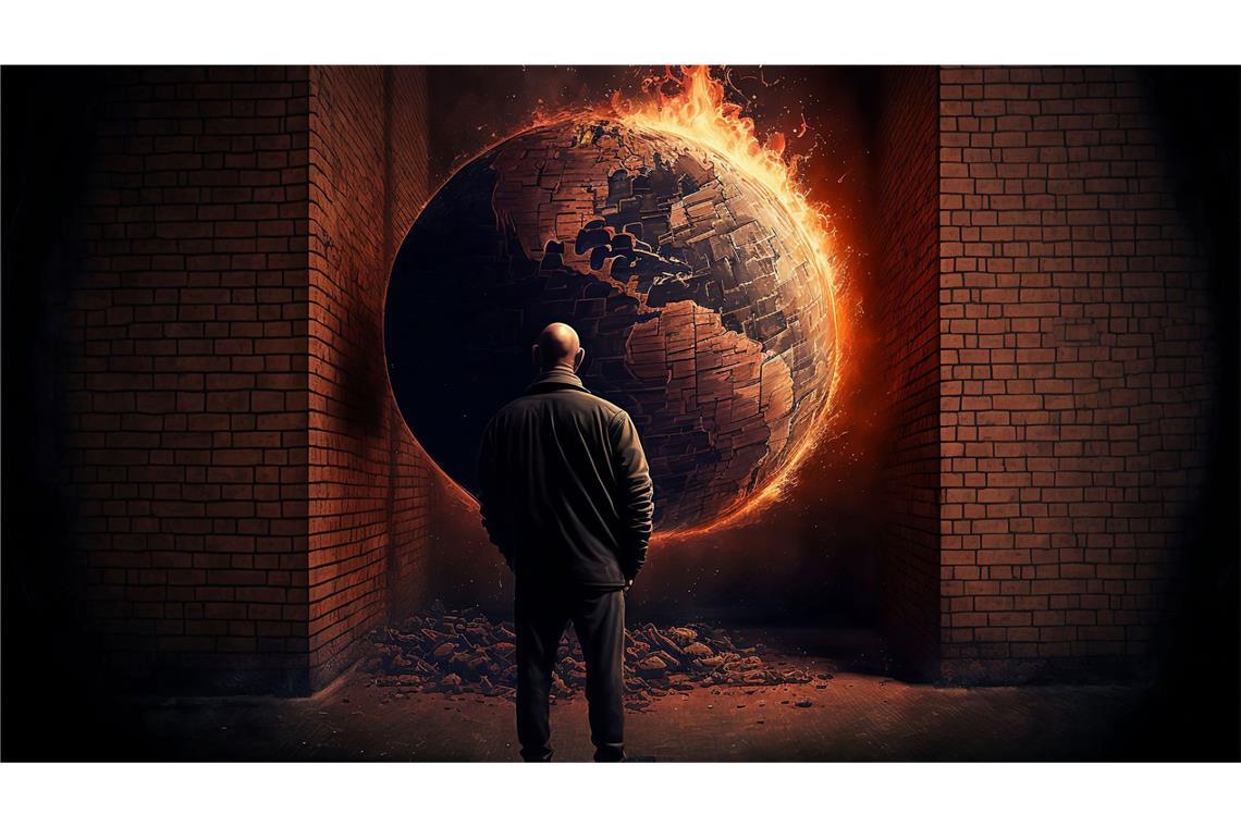 Warum? Der Planet glüht und brennt, doch die Menschheit schaut nur teilnahmslos auf das Geschene, das sie selbst in den Untergang treiben wird.