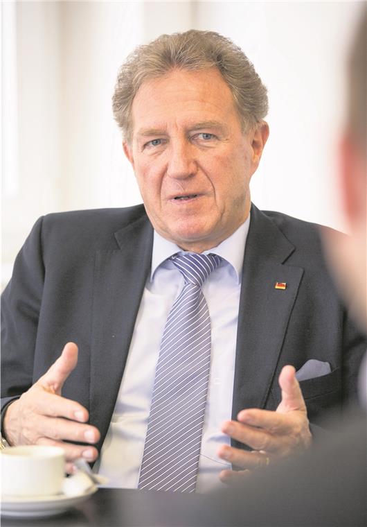 „Wir könnten den Hunger beseitigen“ „Was in den vergangenen Wochen zu erleben war, war nicht förderlich für das Ansehen der Regierung“, sagt Norbert Barthle über den Asylstreit zwischen CDU und CSU. Archivfoto: A. Becher