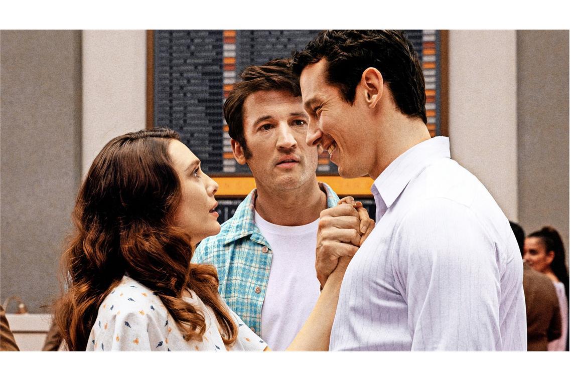 Was, wenn im Jenseits  ein Nebenbuhler auftaucht? Elizabeth Olsen,  Miles Teller und Callum Turner (von links) in „Eternity“