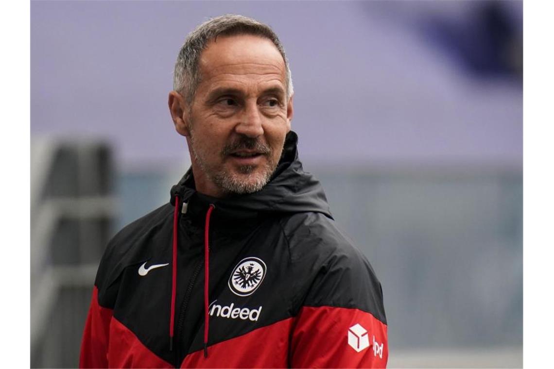 Wechselt von Eintracht Frankfurt zu Borussia Mönchengladbach: Trainer Adi Hütter. Foto: Thomas Frey/dpa