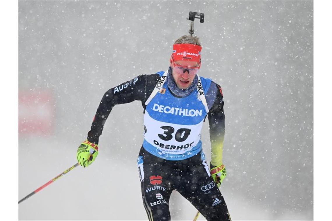 DSV-Biathlet Kühn positiv auf Coronavirus getestet Wegen Corona-Infektion: Johannes Kühn verpasst Biathlon-Weltcup in Ruhpolding. Foto: Hendrik Schmidt/dpa-Zentralbild/dpa