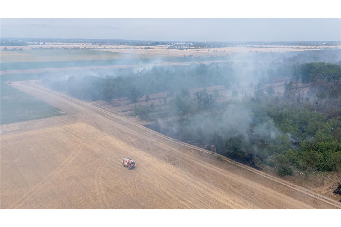 Wegen des Waldbrands in der Gohrischheide wurde Katastrophenalarm ausgelöst.