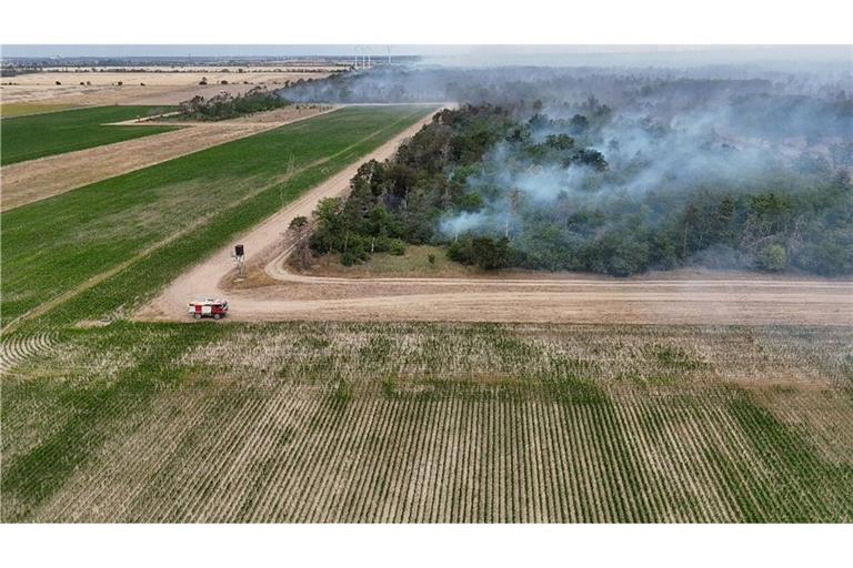 Wegen des Waldbrands in der Gohrischheide wurde Katastrophenalarm ausgelöst.