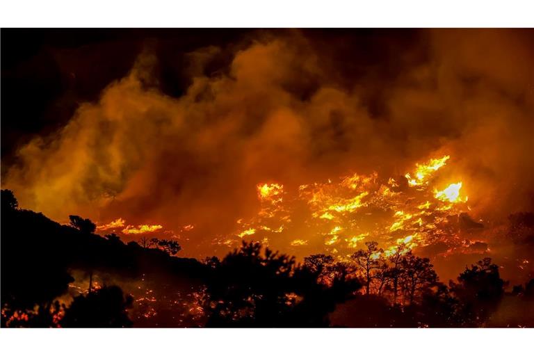 Wegen starker Winde breiteten sich die Flammen rasch aus.