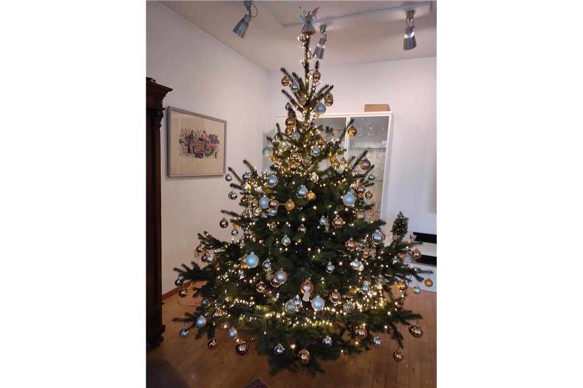 Weihnachtsbaum in silber und gold