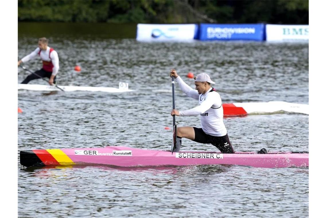 Weltmeister im Einer-Canadier: Conrad Scheibner. Foto: Keld Navntoft/Ritzau Scanpix/AP/dpa