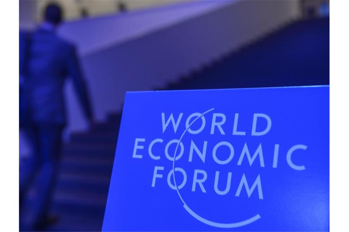 Weltwirtschaftsforum: Mehr Investitionen in Nachhaltigkeit gefordert. Foto: Jean-Christophe Bott/KEYSTONE/EPA/dpa