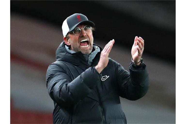 „Wenn wir merken, dass es möglich ist, dann haben wir eine Chance“, sagt Liverpools Trainer Jürgen Klopp. Foto: Catherine Ivill/PA Wire/dpa