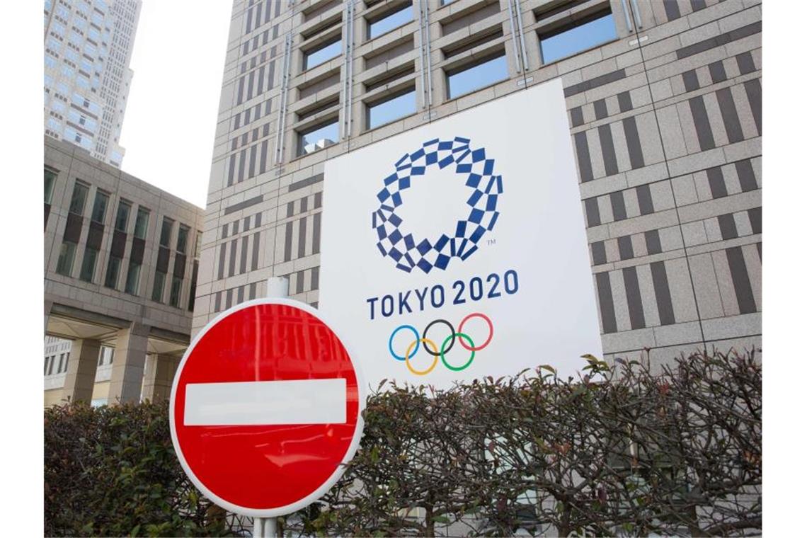 Werbung für die Olympischen Spiele 2020 in Tokio: Wegen der weltweiten Corona-Pandemie will Kanada keine Sportler zu den Olympischen Sommerspielen in Tokio schicken. Foto: Stanislav Kogiku/SOPA Images via ZUMA Wire/dpa
