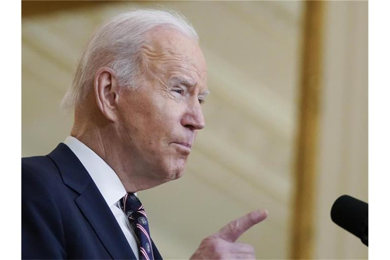 „Werden der Ukraine und dem ukrainischen Volk weiter Hilfe und Unterstützung zukommen lassen“: Joe Biden. Foto: Alex Brandon/AP/dpa