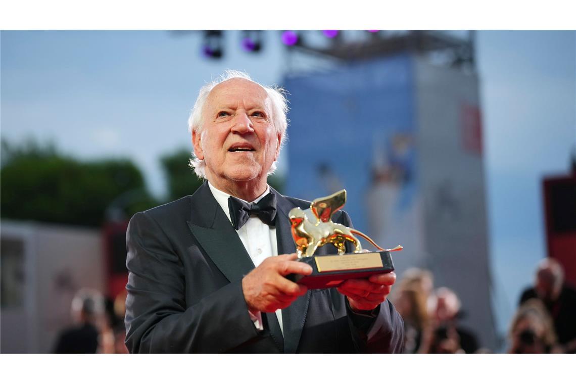 Werner Herzog, Träger des Goldenen Löwen für sein Lebenswerk, bei der Eröffnungsfeier und der Premiere des Films "La Grazia" während der 82. Ausgabe der Filmfestspiele von Venedig.