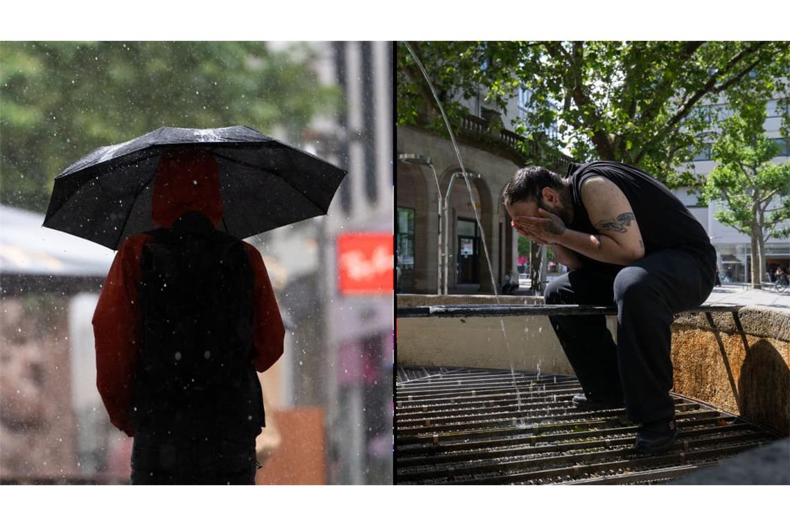 Wetterumschwung in Stuttgart: Auf Sonne folgt Regen.