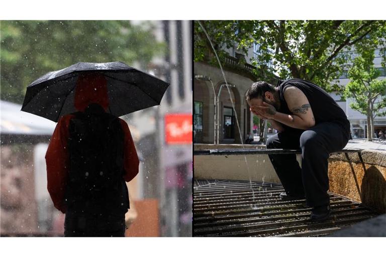 Wetterumschwung in Stuttgart: Auf Sonne folgt Regen.