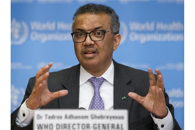 WHO-Chef Tedros Adhanom Ghebreyesus appelliert an reiche Länder: Gebt Impfstoff ab. Foto: Salvatore Di Nolfi/KEYSTONE/dpa