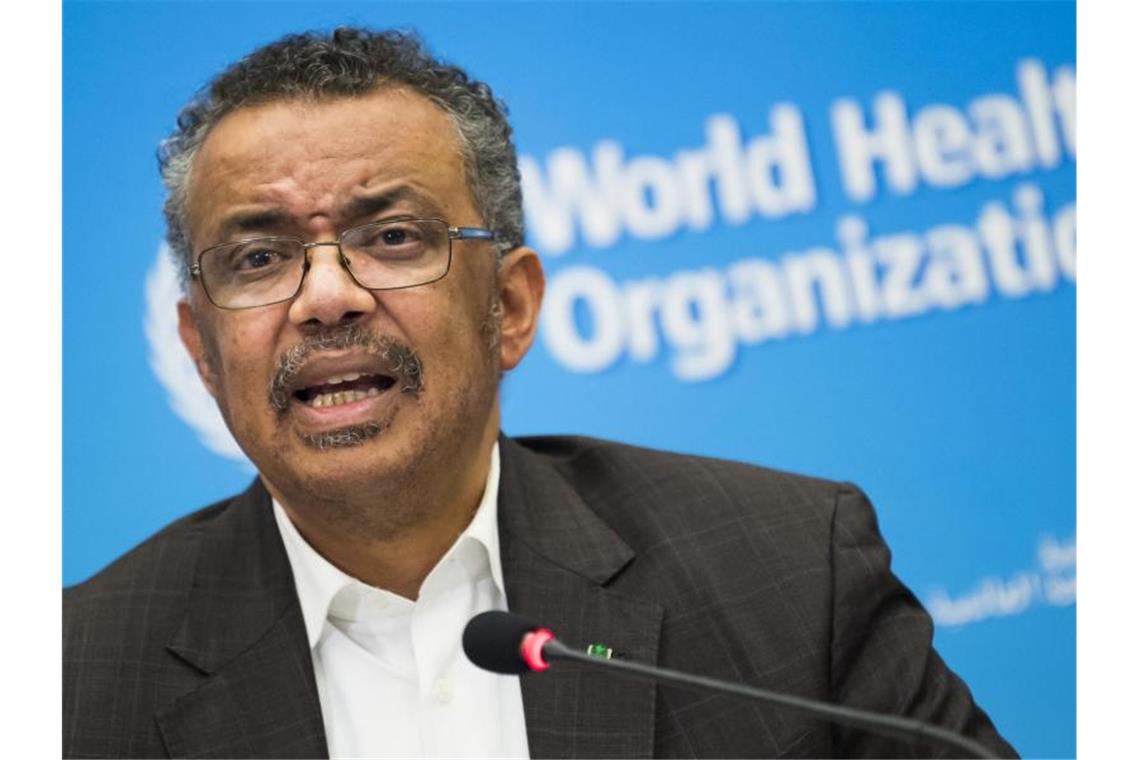 WHO zollt Krankenschwestern und Pflegern Respekt WHO-Generalsekretär Tedros Adhanom Ghebreyesus. Foto: Jean-Christophe Bott/KEYSTONE/dpa