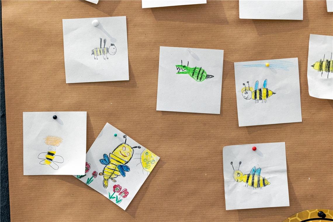 Wie sieht eigentlich eine Biene aus? In der „Imkerei am Turm“ finden regelmäßig naturpädagogische Projekte mit Kindergärten und Grundschulen statt.