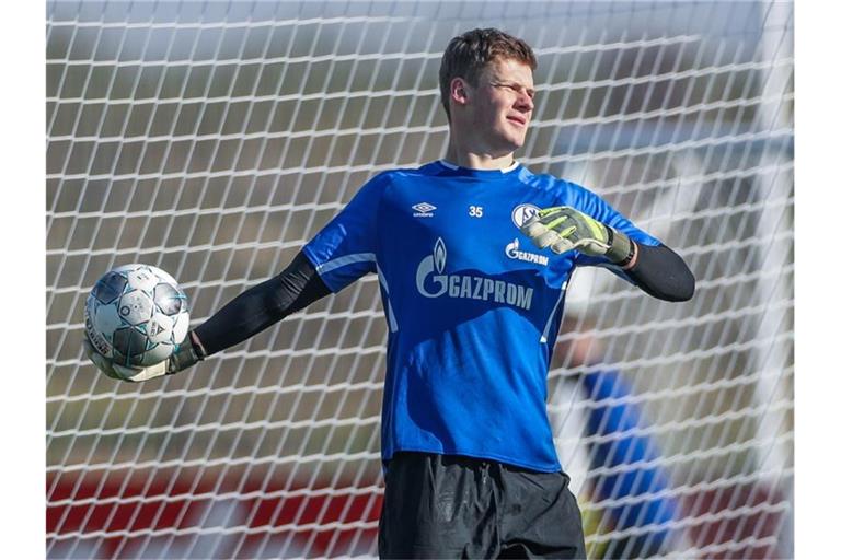 Wiecer im Tor auf Schalke: Alexander Nübel. Foto: Tim Rehbein/dpa