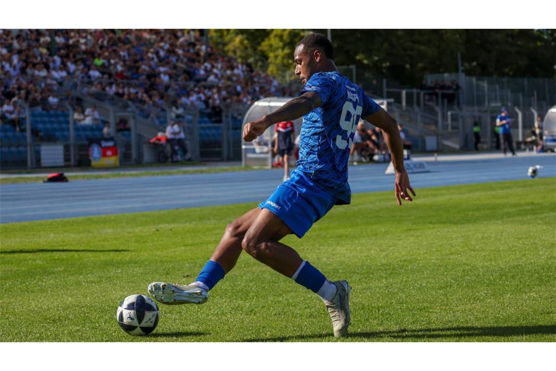 Wieder einmal war Marlon Mustapha der man für einen genialen Moment und erzielte das wichtige 2:0 für den SGV Heilbronn-Freiberg.