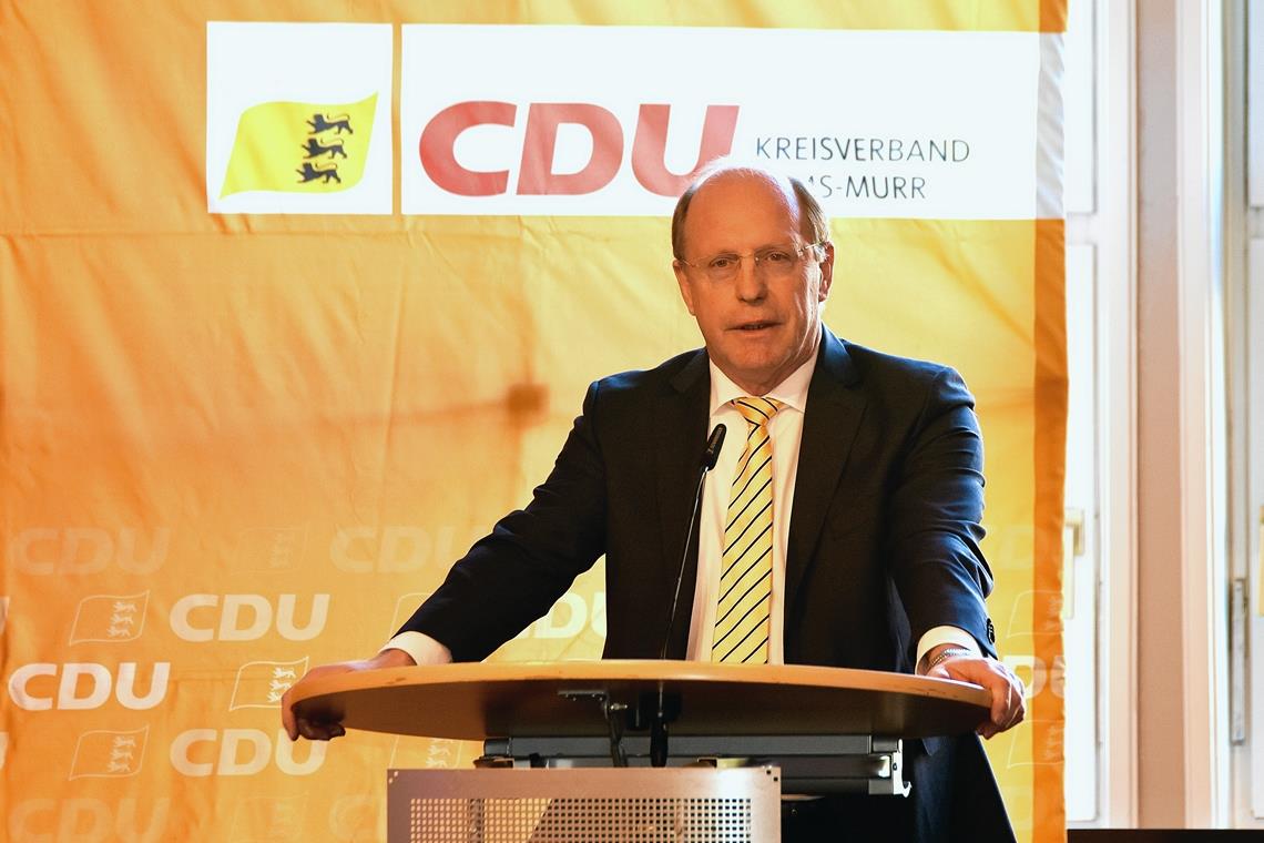 Klenk tritt 2021 nicht mehr an Wilfried Klenk, hier bei der Dreikönigsbegegnung der CDU im Januar, repräsentiert seit zwei Jahrzehnten den Wahlkreis Backnang im Landtag.Foto: T. Sellmaier