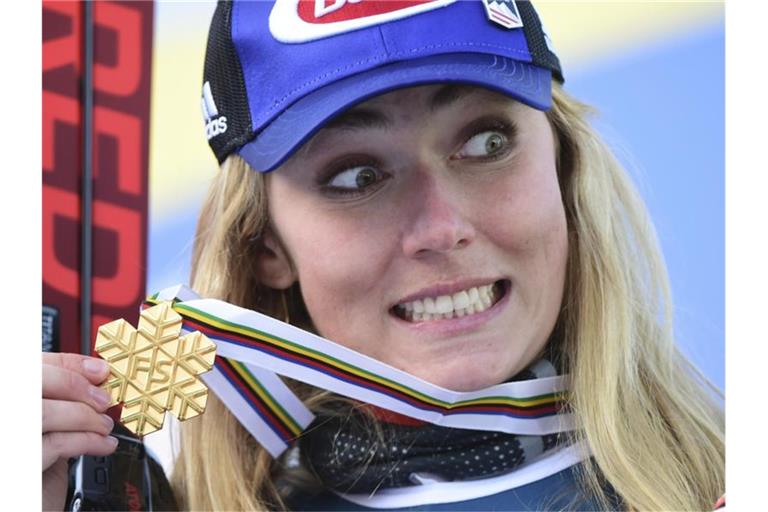 Will auch im Riesenslalom WM-Gold: Mikaela Shiffrin. Foto: Marco Tacca/Pentaphoto pool/AP/dpa