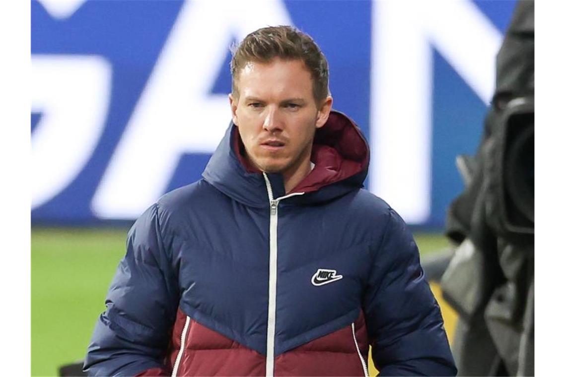 Die Besten vom Rest: RB Leipzig empfängt Leverkusen Will den FC Bayern nicht davonziehen lassen: Leipzigs Trainer Julian Nagelsmann. Foto: Jan Woitas/dpa-Zentralbild/dpa