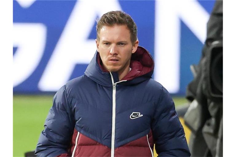 Will den FC Bayern nicht davonziehen lassen: Leipzigs Trainer Julian Nagelsmann. Foto: Jan Woitas/dpa-Zentralbild/dpa