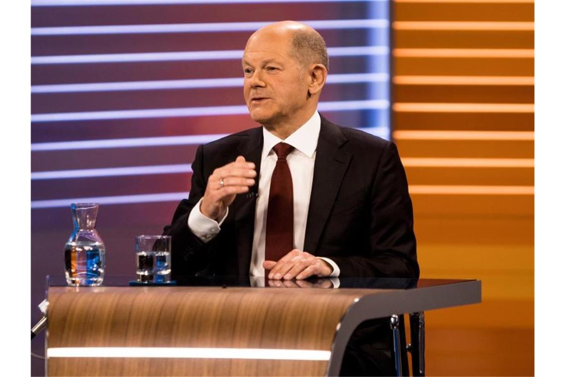 Hochspannung in Berlin vor dem Wahlsonntag Will die Ausgaben der Bundeswehr weiter erhöhen: Olaf Scholz, Finanzminister und SPD-Kanzlerkandidat. Foto: Thomas Kierok/ZDF/dpa