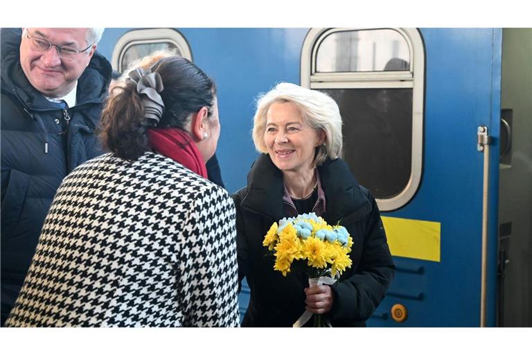 Will in Kiew ein Zeichen setzen: EU-Kommissionspräsidentin Ursula von der Leyen.