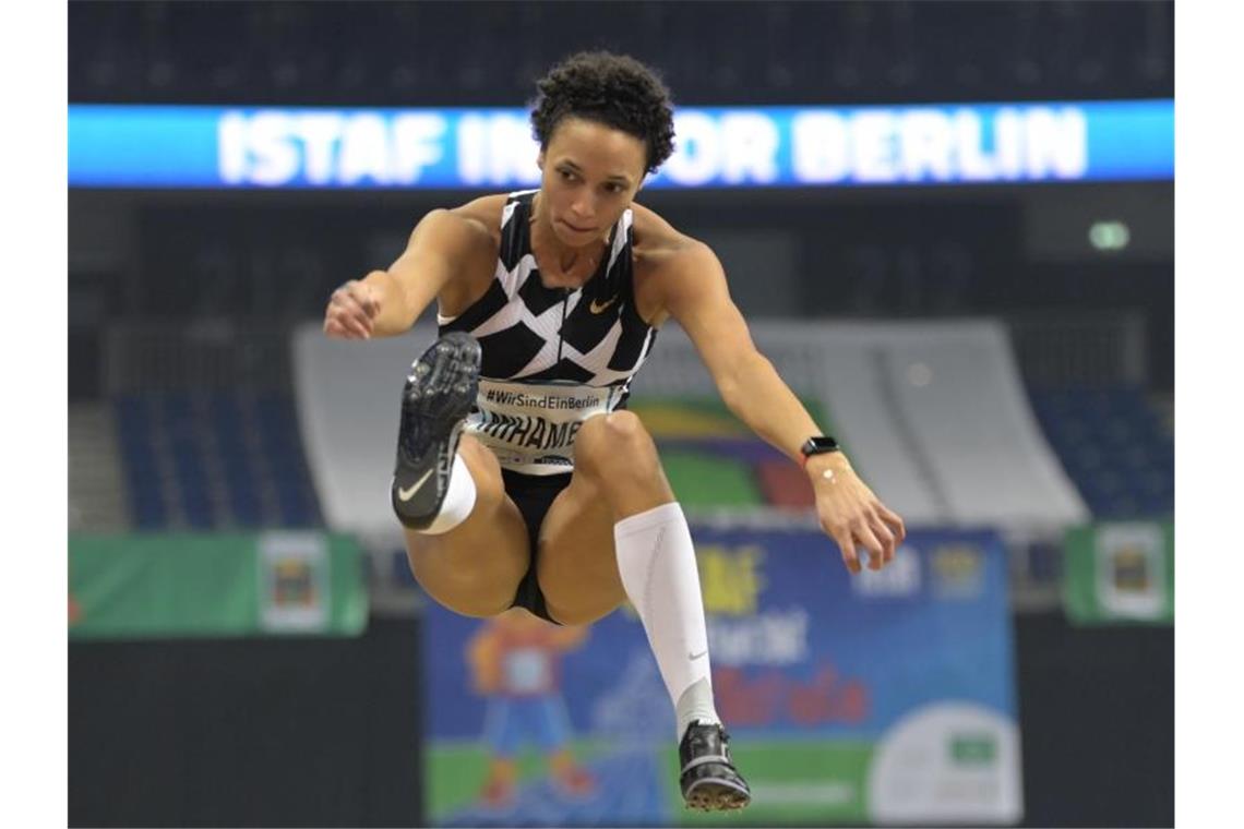 Mihambo zu Olympia-Gold: „Prinzipiell ist es das Ziel“ Will in Tokio zu olympischen Gold springen: Malaika Mihambo. Foto: Soeren Stache/dpa-Zentralbild/dpa